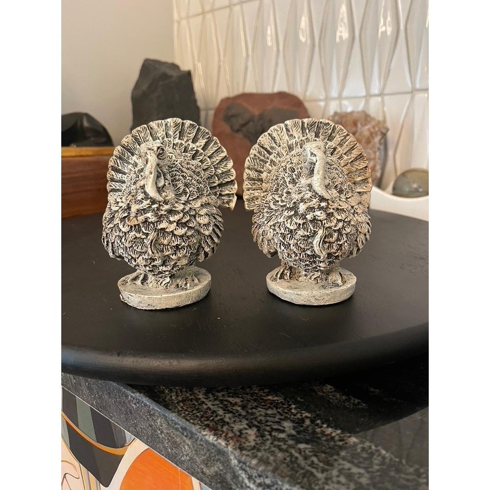 Decorative Turkeys - Pair of 2 - Resin Material